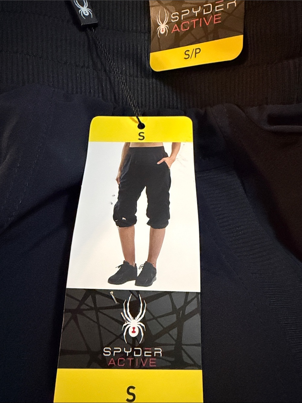 NWT Spyder Active  Woven Capri Size S black